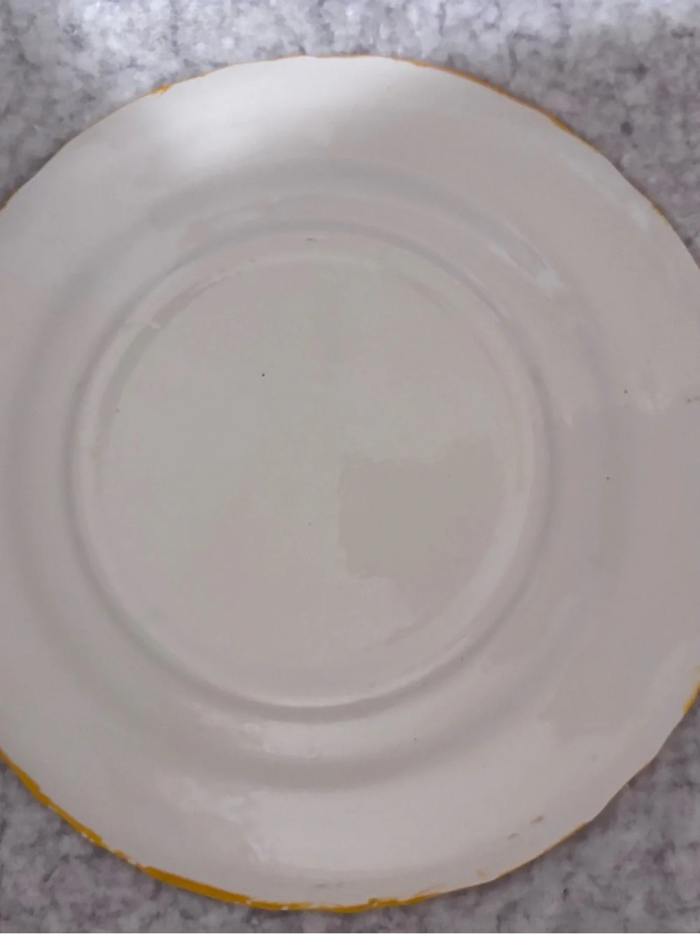 Vintage 1960 Handmade Decorative Lady Plate with Yellow Trim